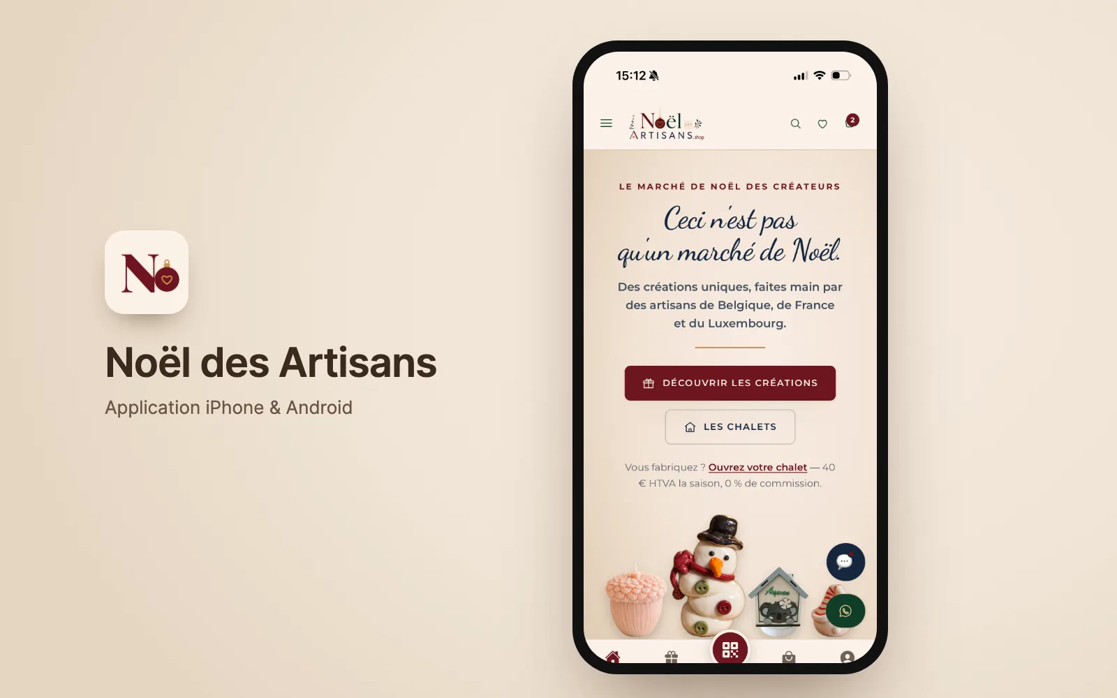 Capture de App Noël des Artisans